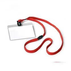 Durable Namensschild 60x90mm rt 10St mit Textilband rot