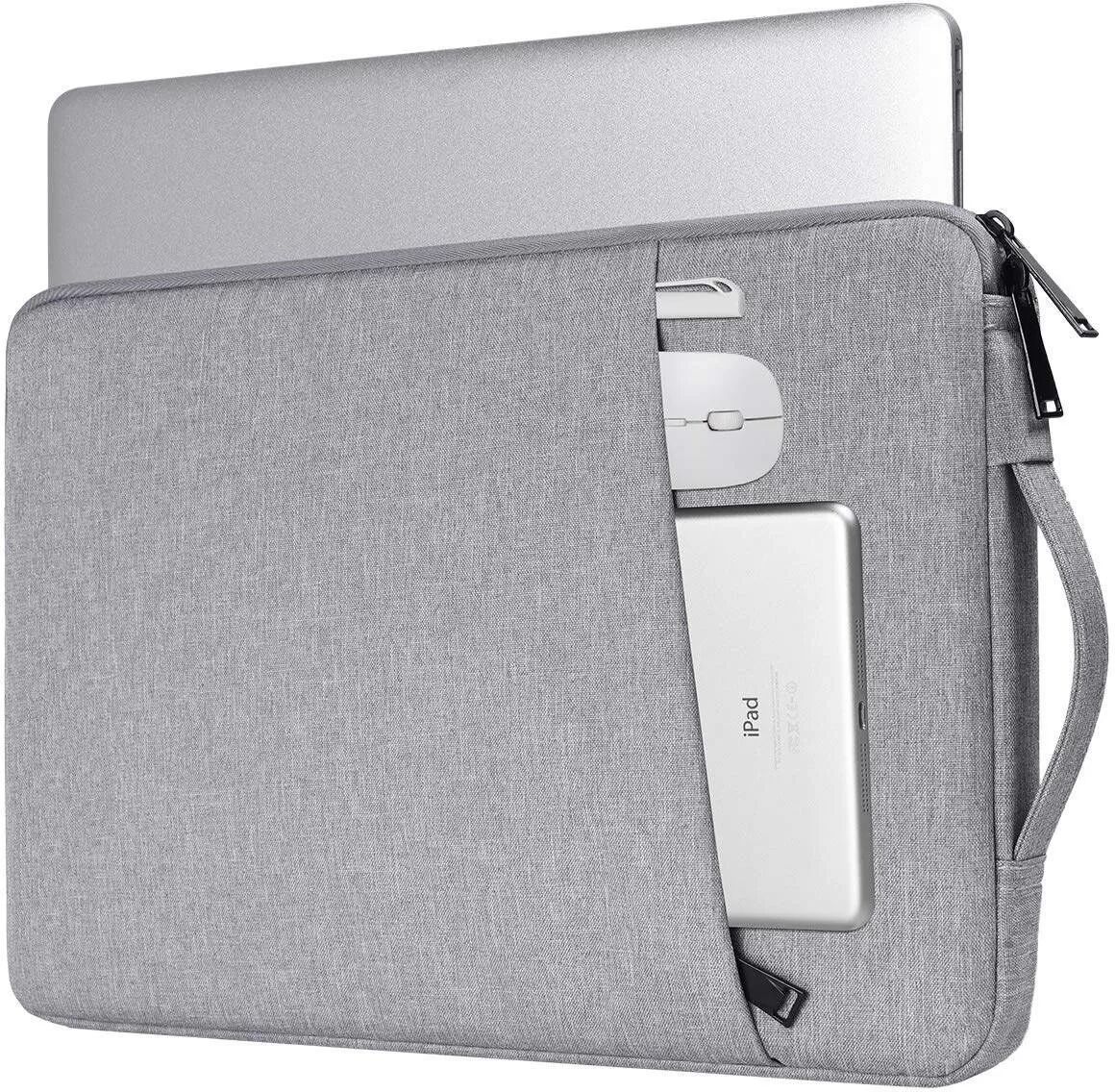 INF Sac pour ordinateur portable 13,3 pouces en toile Gris