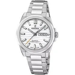 Festina F20073/1 Herrenuhr Silberfarben mit Saphirglas