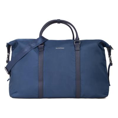 Henkeltasche VALENTINO BAGS "HAND DUFFER BAG BLU", Herren, Gr. B/H/T: 54cm x 35cm x 21cm, blau (blu), Lederimitat, Taschen, Schultertasche, Reisetasche, Sporttasche
