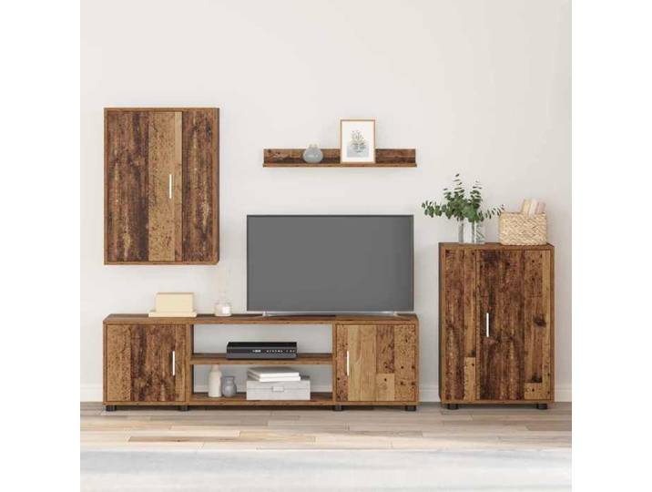 Ensemble meuble TV - - meuble de télévision - Bois d'ingénierie - Bois ancien - 140 x 33 x 40 cm xna96s1138