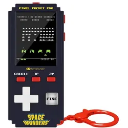 MyArcade My Arcade Pixel Pocket Pro Galaga Portable Gaming System, Retro Gaming, Schwarz