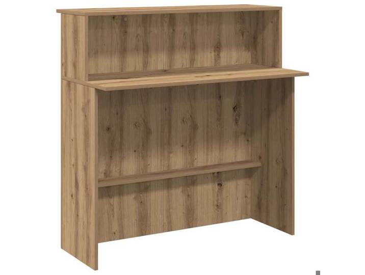Bureau réception chêne artisanal bois ingénierie - - bois d'ingénierie - chêne artisanal - 100 x 50 x 103 5 cm 618ioa21w