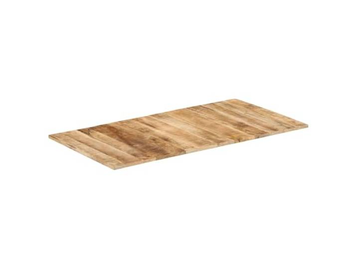 KTHLBRH Tischplatte aus Massivholz Mango, 120 x 60 cm, 15-16 mm Mit 2 Holzbalken, poliertes lackiertes Finish, geeignet für Restaurants, Bars, Hotels
