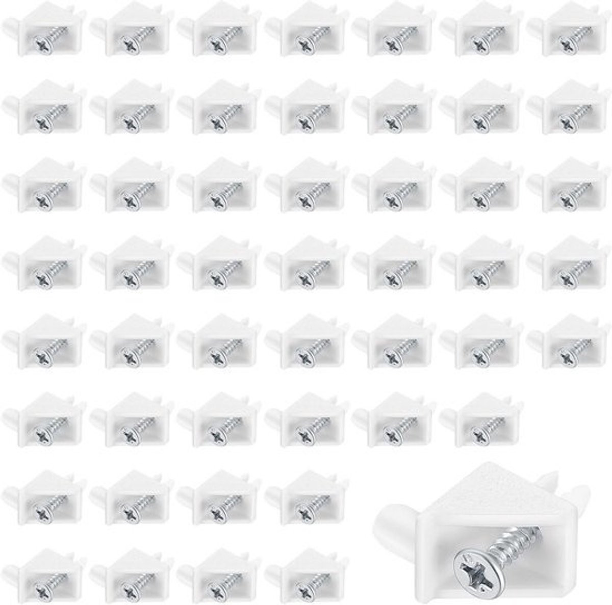 50 stuks witte plankdragers en planksteunen voor stevige ondersteuning