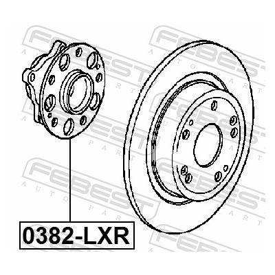 FEBEST Radnabe 0382-LXR Hinterachse für HONDA