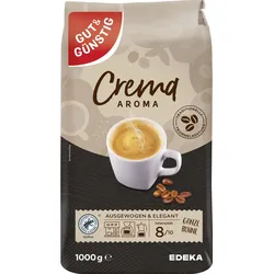 GUT&GÜNSTIG Crema Aroma Kaffeebohnen 1,0 kg