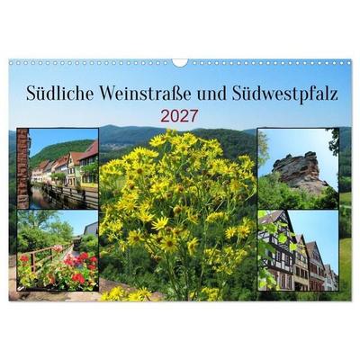 Südliche Weinstraße und Südwestpfalz (Wandkalender 2027 DIN A3 quer), CALVENDO Monatskalender