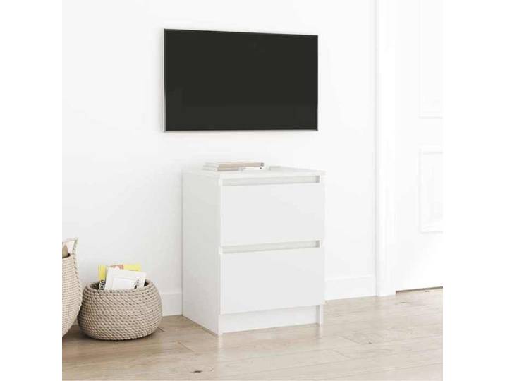 Meuble TV-Banc TV blanc 40x35x54 cm bois d'ingénierie
