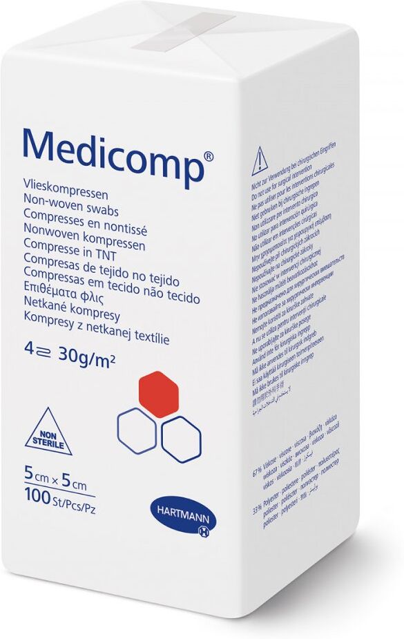 Medicomp Kompressen 5x5 cm unsteril 100stk