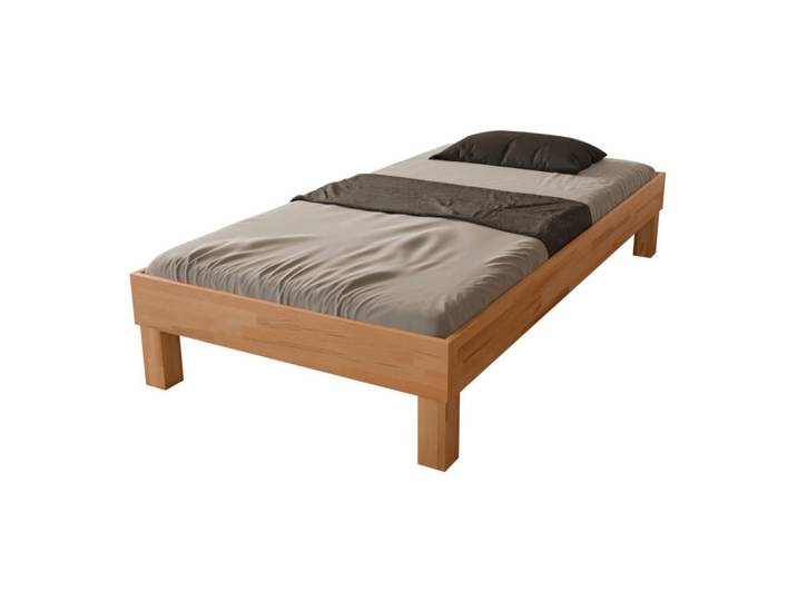 MeinMassivholz Futonbett 100/200 cm aus Kernbuche, Buchefarben, Holz, Echtholz,Kernbuche, Rechteckig, 100x200 cm, Schlafzimmer, Betten, Futonbetten
