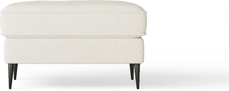 Alaina Cloud Bouclé Sofa Range with Black Legs, N/A / Footstool