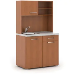Büroküche PRIMO, Hebelmischer, 1/2 Türchen, Kirsche
