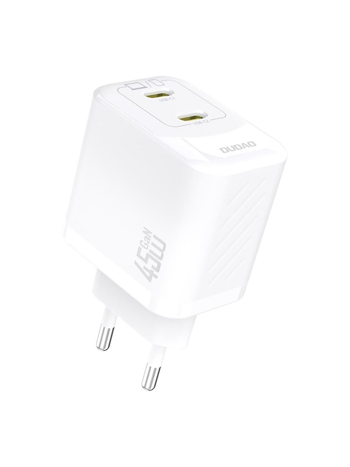 Dudao A28PEU PD 45W GaN 2xUSB AC Charger - White
