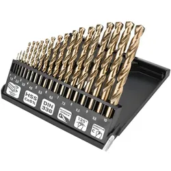 Neo, Bohrereinsatz, Wiertła do metalu HSS-Co 1.0-10.0 mm, zestaw 19 szt.