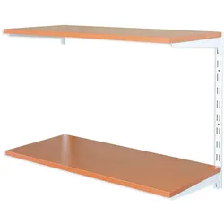 Biedrax Wandregal - Anbauregal 50 x 60 x 50 cm, Farbe weiss - 2 Fachboden Kirsche