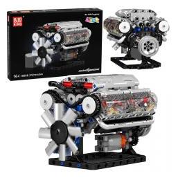 Lean Toys Klocki Konstrukcyjne Silnik V8 Model Mechaniczny Ruchome Tłoki 552 el. (31225)