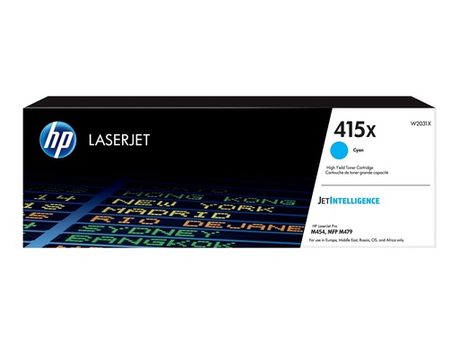 HP 415X - Hohe Ergiebigkeit - Cyan - original - LaserJet - Tonerpatrone (W2031X) (W2031X)