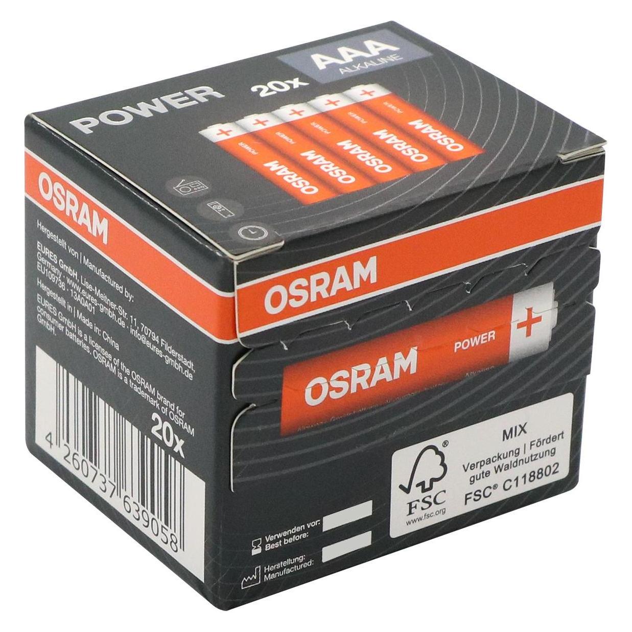 Osram Batterie Power X-treme AAA Mignon LR03,20er Box (20 Stk., AAA) (5009330)