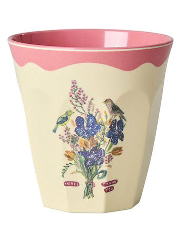 Rice Becher "Nathalie Lété" in Creme/ Rosa - 250 ml - onesize