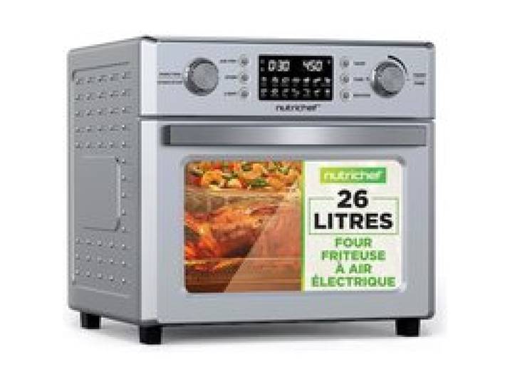 Friteuse à air chaud - NUTRICHEF - 26 L - 1700 W - 10 programmes - Air chaud 360°