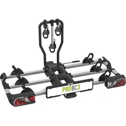 EUFAB PROBC3 Fahrradträger komplett vormontiert für 3 Bikes, Schwarz/Grau)
