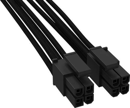 BeQuiet Computer, Strom Kabel [1x ATX-Stecker 8pol. (4+4) - 1x ATX-Stecker 8pol. (4+4)] 0.45 m Schwarz