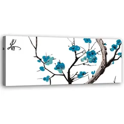 WANDBILD blauer kirschbaumzweig