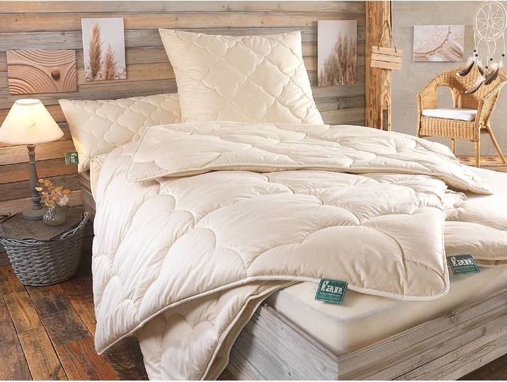 Couverture toutes saisons 155 x 220cm Beige Coton