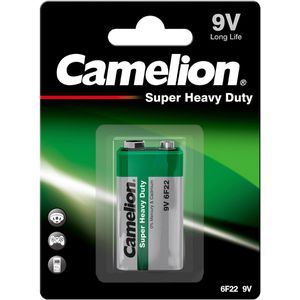 Camelion Batterien Super Heavy Duty, Zink-Kohle, 9V, E-Block / 6F22, 1 Stück