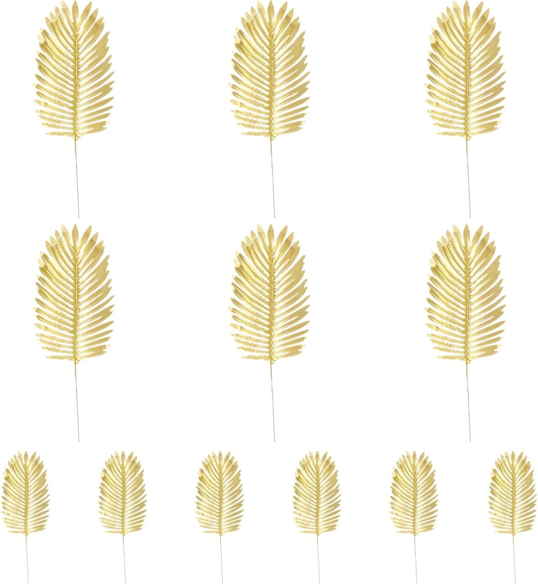 Set van 12 gouden kunstmatige palmbladeren voor decoratie