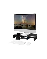 LogiLink Ergonomic riser Aufstellung für LCD-Display / Notebook / Tablet Kunststoff Metall Schwarz Schreibtisch (BP0140)