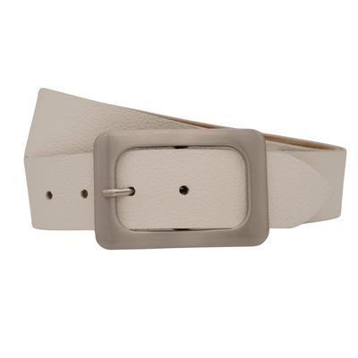 Ledergürtel ANNAMATONI "AnnaMatoni Ledergürtel Zoi Ledergürtel Zoi", Damen, Gr. TW105 - 120cm Gesamtlänge, weiß (weiß 100), 100% Leder, Gürtel Ledergürtel