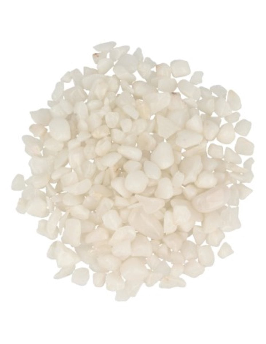 Sneeuwkwarts trommelstenen 250 g