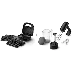 PHILIPS Küchenhelfer Set (5000 Series Sandwichmaker & Handmixer) Bundle