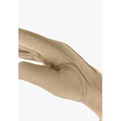 Lederhandschuhe PEARLWOOD "CARL", Herren, Gr. 9.5, beige (greige), Materialmix, Ziegenleder, Handschuhe, Seitenschlitze für komfortables Anziehen