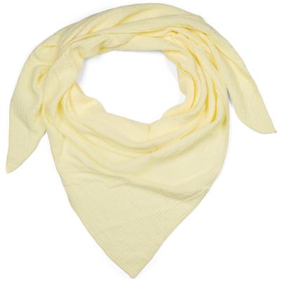 Dreieckstuch STYLEBREAKER "Musselin Dreiecktuch Einfarbig", Damen, gelb (gelb hell), Obermaterial: 100% Baumwolle CO., Modisch, Modetücher