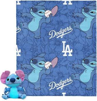 MLB Strike Stitch Hugger Pillow & Silk Touch Throw Blanket Set