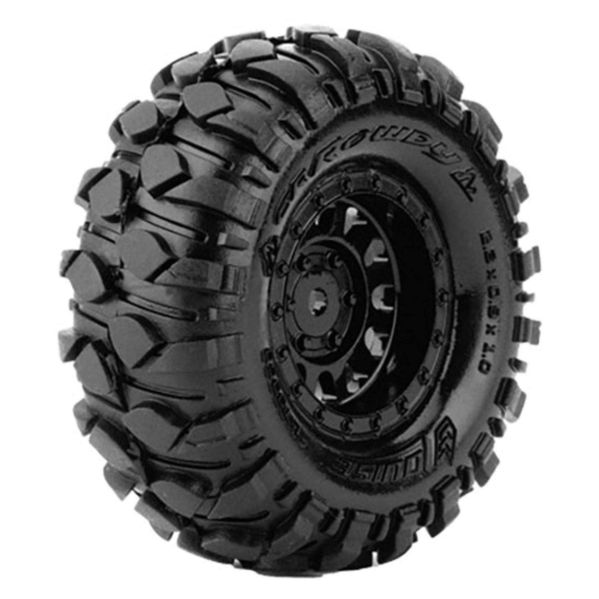 Louise CR-ROWDY 1.0 SUPERSOFT FELGE SCHWARZ (2) 7MM MITNEHMER, MINI-CRAWLER 1/18, 1/24 (LOUT3368VB)