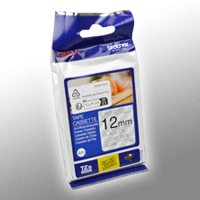 Brother P-Touch Band TZe-131S schwarz auf transparent 12mm / 4m laminiert