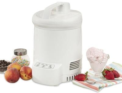 Total Chef Ice Cream Factory 1.2L Automatic Fresh Ice-Cream Maker, White