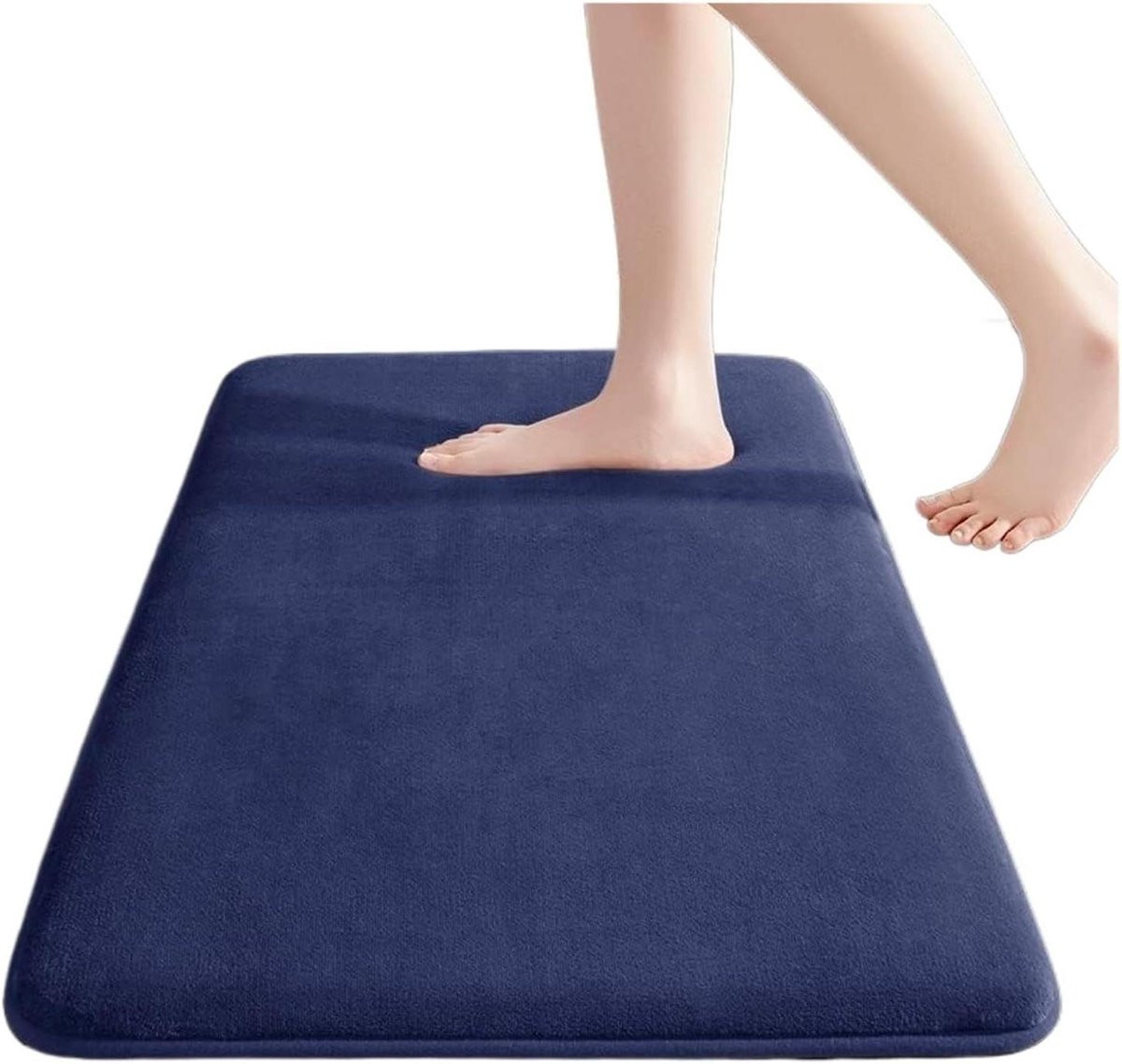 Blauwe absorberende antislip badmat voor volwassenen - 40 x 60 cm