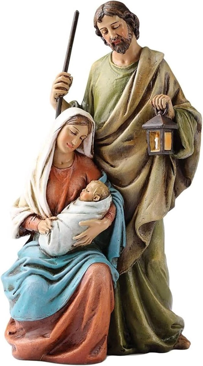Heilige Familie Beeldje - Religieuze Decoratie - Hoogte: 15,9 cm