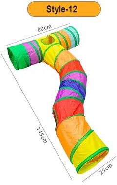 Uplifted Finds Portable Foldable Polyester And Steel Wire Cat Tunnel Tube 12