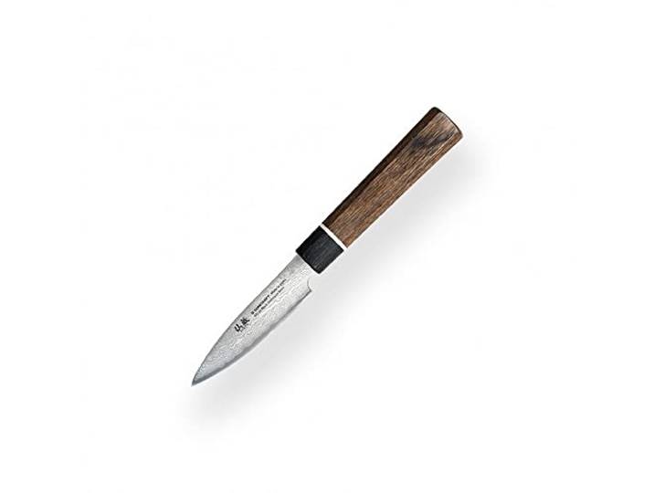 SXLBD-01 SUNCRAFT VG-10 Black Damascus Paring messer - Kern aus japanischem VG-10 Stahl zwischen 66 Schichten aus 2 rostfreien Damaststählen und ergonomischem Griff, Klinge 80 mm