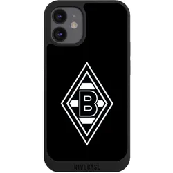 Nivocase Handyhülle für Apple iPhone 12 mini Hülle NIVOpure Case Schwarz Borussia Mönchengladbach Gladbach (Apple iPhone 12 mini), Smartphone Hülle, Schwarz