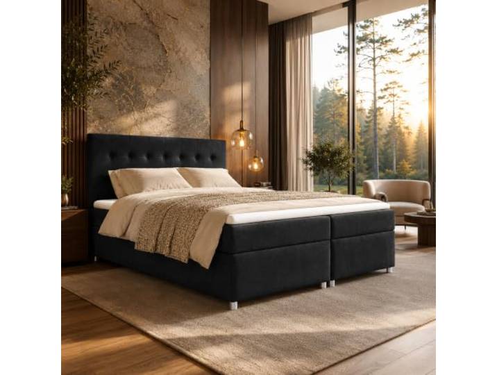 Best For Home Trinity K-6 Boxspringbett 180x200 mit Topper und Bettkästen
