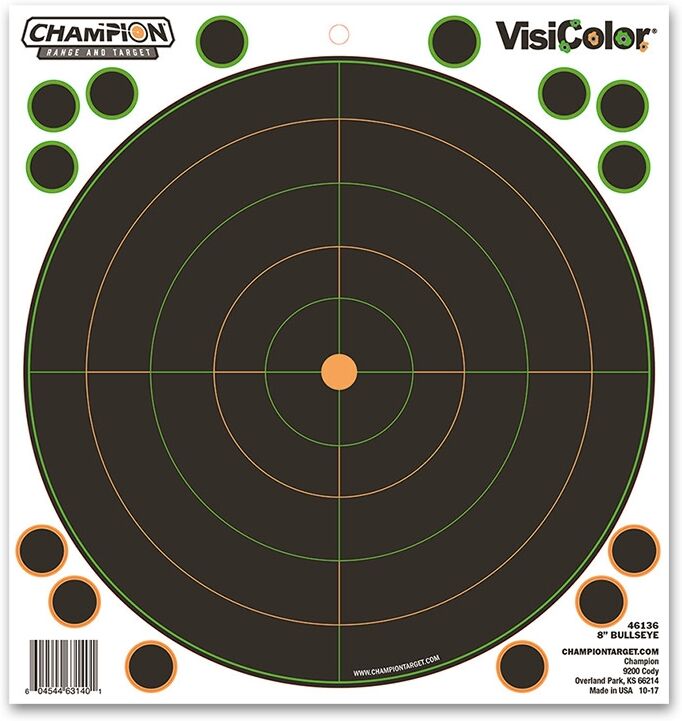 Champion Target Champion 8"Bulls Eye 5Pk Visicolor Adhesive