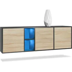 SIDEBOARD Cuba Türen in Eiche sägerau