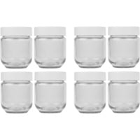 Joghurtbereiter-Ersatzgläser-Set JG 8, Glas transparent/weiß, 8-teilig